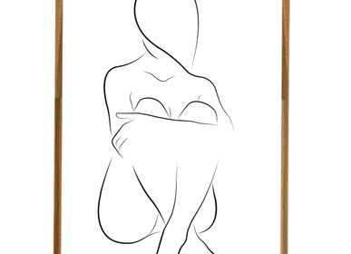 Affiches - Tirage artistique Silhouette assise  - METTEHANDBERG ART PRINTS