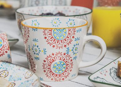 Mugs - Set of 4 cups H8CM assorted BOHEME - TABLE PASSION