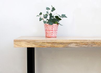 Tables basses - Petits meubles en bois de manguier naturel et fer - WAX DESIGN - BARCELONA