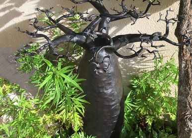 Sculptures, statuettes and miniatures - BAOBAB SCULPTURE IN RECYCLED METAL - PASSERAILES