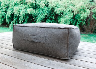 Lawn sofas   - Puff - C2 collection - TROIS POMMES HOME - OUTDOOR LOUNGE FURNITURE