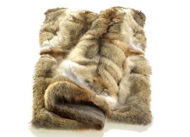Throw blankets - plaid; Coyote Cavalli-optics; nature; nature brown; 140x200 cm - KATRIN LEUZE -COLLECTION-