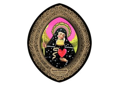 Other wall decoration - Santa Gertrude - Popicon decorative wall hanging - SANTHONORÉ - SOMETHING OUT OF THE BLUE