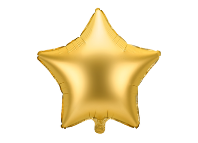 Christmas garlands and baubles -  Foil balloon Star, 48cm, gold - PARTYDECO