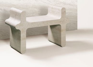 Design objects - OSSICLE TRAVERTINE STOOLS & SETTEES - GIOBAGNARA
