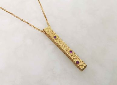 Jewelry - Vulcano Garnet Nugget Necklace - INSOLITE JOAILLERIE