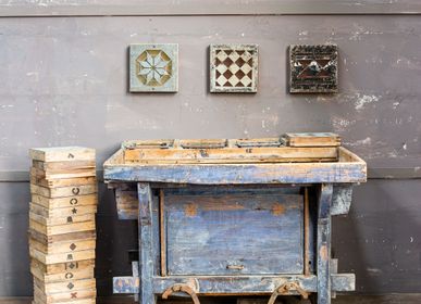 Console table - Antique cement tile workbench - ALL'ORIGINE