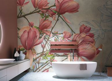 Wallpaper - Luxury designer tapestry Magnolia in bloom - LA MAISON MURAEM