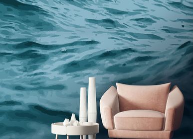 Wallpaper - Ocea Blue Designer Wallpaper - LA MAISON MURAEM