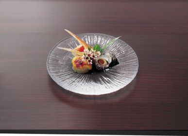 Glass - "NAGISA" Japanese Beautiful Granularity Texture Handcrafted Glass Plate - TOYO-SASAKI GLASS