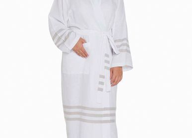 Homewear - BATHROBE KIMONO WHITE-SULTAN COTTON UNISEX  - LALAY