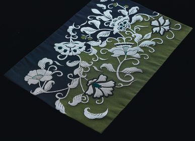 Objets personnalisables - Art Textile:Motif hosoge : fleurs stylisées de l'époque Heian - AWAI