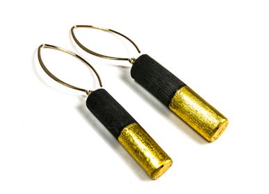 Bijoux - Boucles d'oreilles KIN-FULI/ FUJI & Boucles d'oreilles KIN-FULI-EDA - CHARCOAL ESKIMEÏT