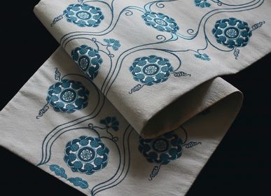 Decorative objects - Art Textile:Flowering karakusa vines - AWAI