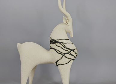 Sculptures, statuettes and miniatures - Sculpture Gazelle à dessin - ATHENA JAHANTIGH