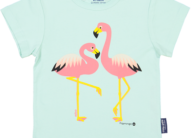 Apparel - T-shirt short sleeves double-sided print Flamingo Pink - COQ EN PATE