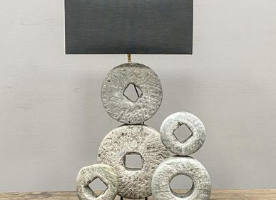 Table lamps - Modern Stone Sculpture Lamp - THE SILK ROAD COLLECTION