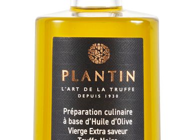 Huiles et vinaigres - Huile d'olive avec morceaux de truffes noires - PLANTIN