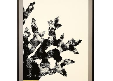 Paintings - monotype engraving and embossing 80cm x 120 cm 4 corals - FOUCHER-POIGNANT