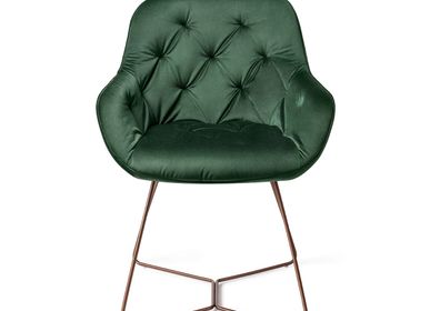 Chairs for hospitalities & contracts - Tara Dining Chair - Jungle Zen, Beehive Rose Gold - JESPER HOME