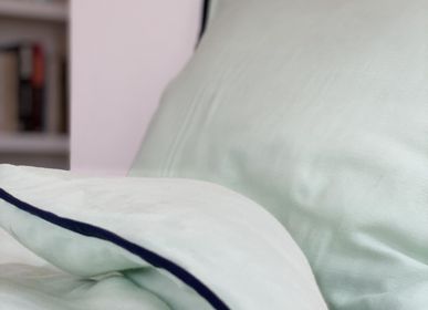 Linge de lit - NINA  -  Parure de lit simple bicolore en double gaze de coton biologique - BIHAN