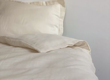 Linge de lit - ALICE - Parure de lit simple unie en double gaze de coton biologique - BIHAN