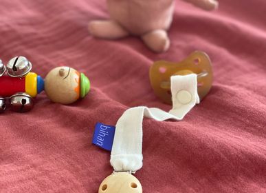 Childcare  accessories - SERENA - Bio cotton double gauze pacifier attachment - BIHAN