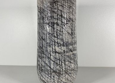 Céramique - Vase céramique Raku graphique - Griffes - BARBARA BILLOUD