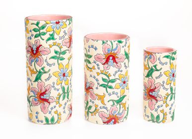 Vases - Vase Cornet PRIMADONNA - MANUFACTURE DES EMAUX DE LONGWY 1798