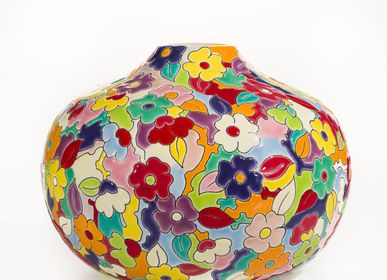Objets de décoration - Vase BILBOQUET ouvert PM (TUTTI FRUTTI) - MANUFACTURE DES EMAUX DE LONGWY 1798
