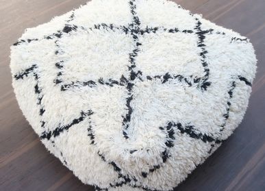 Fabric cushions - Moroccan Wool Pouf - MEEM RUGS
