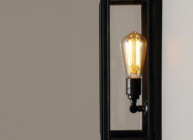 Wall lamps - Medium Box Wall Light, Weathered Brass - ORIGINAL BTC