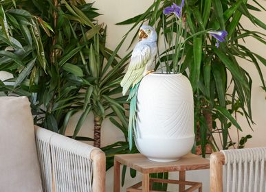 Vases -  Macaw Bird Vase - Lladró Handmade Porcelain Home Decor - LLADRÓ