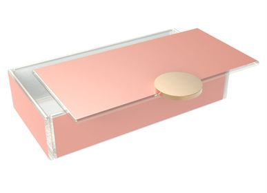 Coffrets et boîtes - Petite boîte à Bento Rectangle, rose - MYGLASSSTUDIO