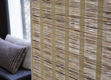 Upholstery fabrics - POLYFIBER upholstery fabric natural material in Abaca - BISSON BRUNEEL