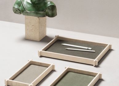 Objets design - STRUCTURA VIDE-POCHES ET BOÎTES EN MARBRE / MARBRE & CUIR - GIOBAGNARA