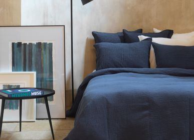 Bed linens - Midnight Blue Cotton Gauze Duvet Cover - MAISON D'ÉTÉ