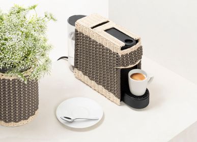 Hotel bedrooms - ESSENZA LEATHER & RATTAN COFFEE MACHINE - PIGMENT FRANCE BY GIOBAGNARA