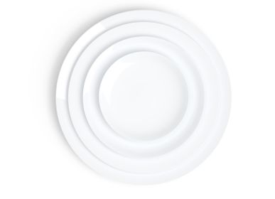 Everyday plates - Concorde white dinnerware set - NON SANS RAISON PORCELAINE DE LIMOGES