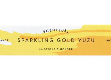 Spa - SCENTSUAL  SPARKLING GOLD YUZU 30 INCENSE STICKS. - NIPPON KODO INCENSE