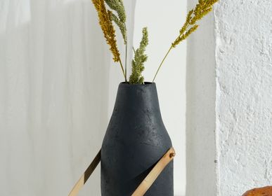 Vases - Paper Clay Bud Vase  (Dark Gray) - INDIGENOUS