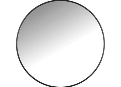 Miroirs - Miroir D100 cm fer noir/miroir - VILLA COLLECTION