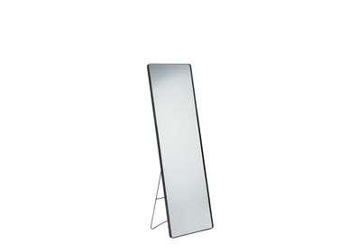 Bathroom mirrors - Mirror 45 x 140 cm Black Iron/Mirror - VILLA COLLECTION