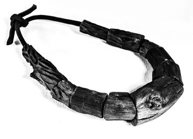 Jewelry - Long necklace YAYOI-KYU-DAI-KIN - CHARCOAL ESKIMEÏT