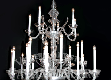 Ceiling lights - clear crystal Murano glass Chandelier  - GALLIANO FERRO