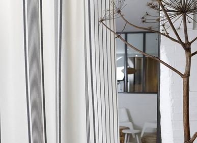Curtains and window coverings - Berrain Fusain Cotton and Linen Curtain - LA MAISON JEAN-VIER
