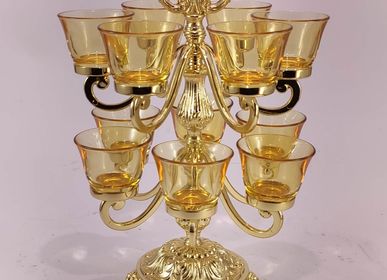 Crystal ware - art. 025 coffe/tea cups holder in brass - OLYMPUS BRASS