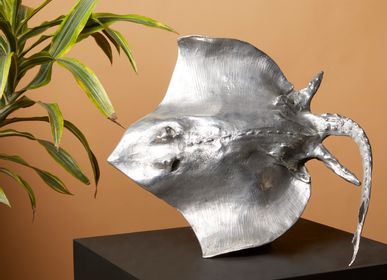Sculptures, statuettes et miniatures - Objet décoratif de poisson de skate en aluminium - ART’Ù FIRENZE