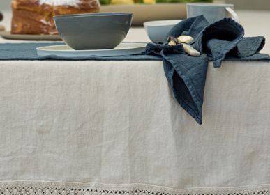 Table linen - Linen Tablecloth with Fringes - ONCE MILANO