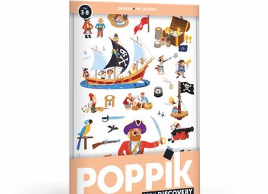 Children's arts and crafts - Mini Pirates Poster - 29 STICKERS  - POPPIK